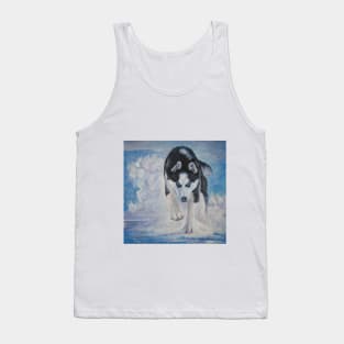 Siberian Husky Fine Art Painting Tank Top